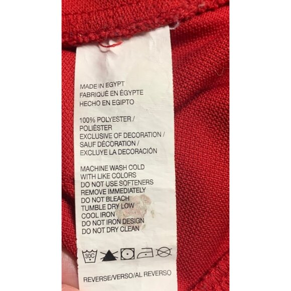 Izod Performance Mens Shirt Medium Red 1/4 Zip Long Sleeve Golf Casual Logo Polo - Picture 4 of 5